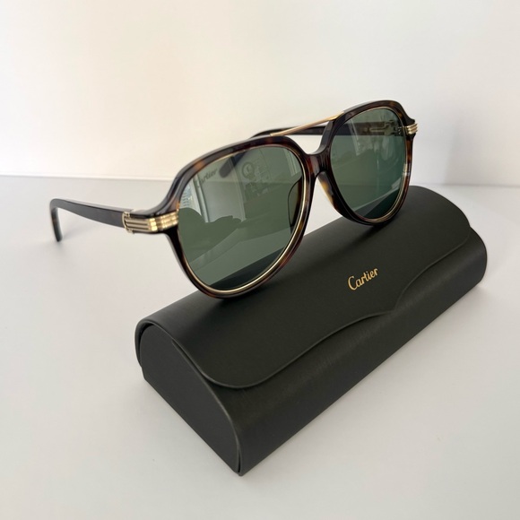 NWT!!! Cartier men sunglasses CT0159SA 002 Authentic Retail 1050$ - Picture 6 of 7